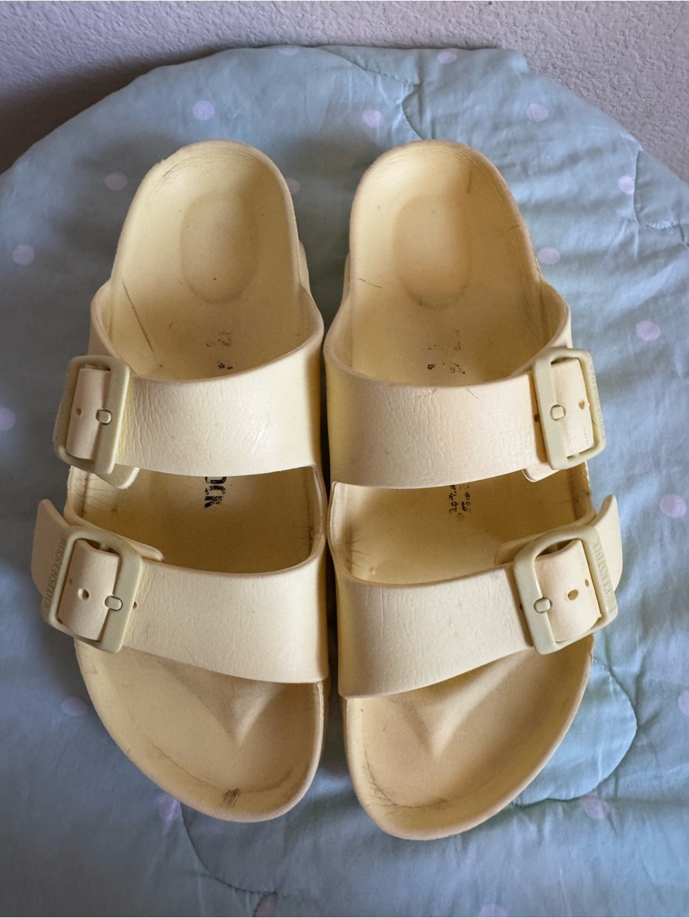 Birkenstock Yellow EVA Arizona Slide Sandals size 7